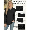 thumbnail image 2 of Women's Sweatshirt, Crew Neck Pullover, Casual Loose-Fit Long Sleeve Top with Curved Hem, Fall/Winter Apparel, Ideal for Layering or Wearing Alone, 2 of 6
