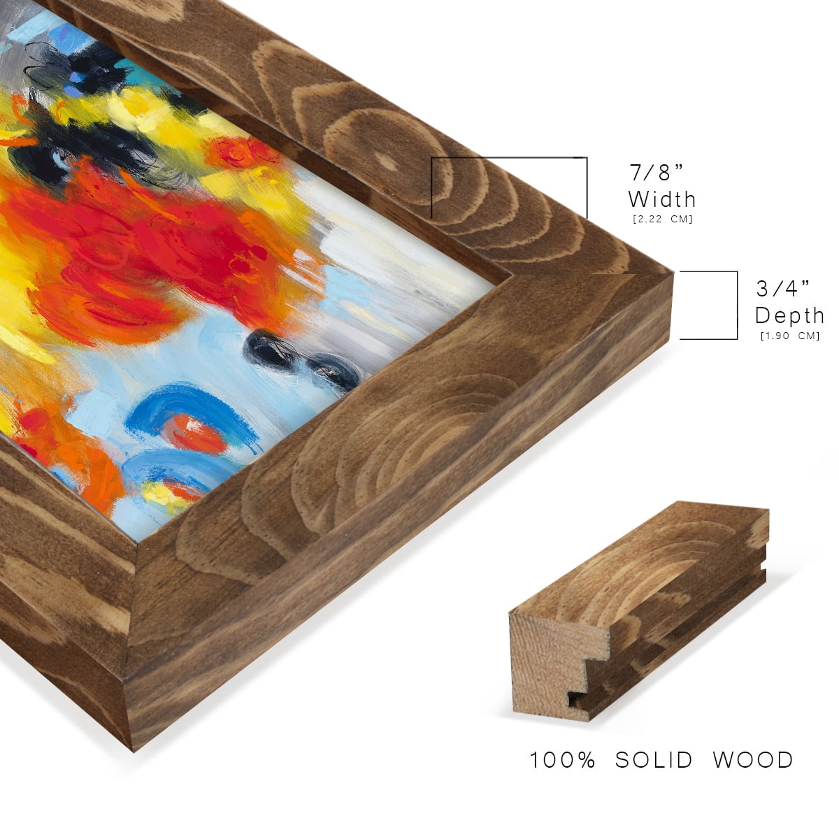 In the Loop I -Framed Print w/glass-Walnut