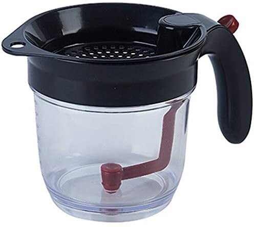Fat Separator with Bottom Release 4 Cup Oil Separator for Gravy Soup with Scale 