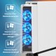 thumbnail image 2 of Ventilador de refrigeración con control de temperatura para la consola PS5 Slim Radiador con puerto de carga USB, ajuste de velocidad en 3 niveles Accesorios de refrigeración, 2 of 11