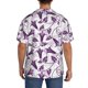 thumbnail image 3 of Fotbe Violets Flowers Camisa Estampada de Manga Corta para Hombre, Casual de Verano, Estilo Playero, Sin Arrugas-Medium, 3 of 5