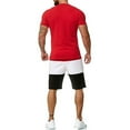 thumbnail image 3 of Floenr Mens T Shirts,Men 2 Piece Casual O-Neck Short Sleeve Tee Shirts And Fit Sport Shorts Set, 3 of 4