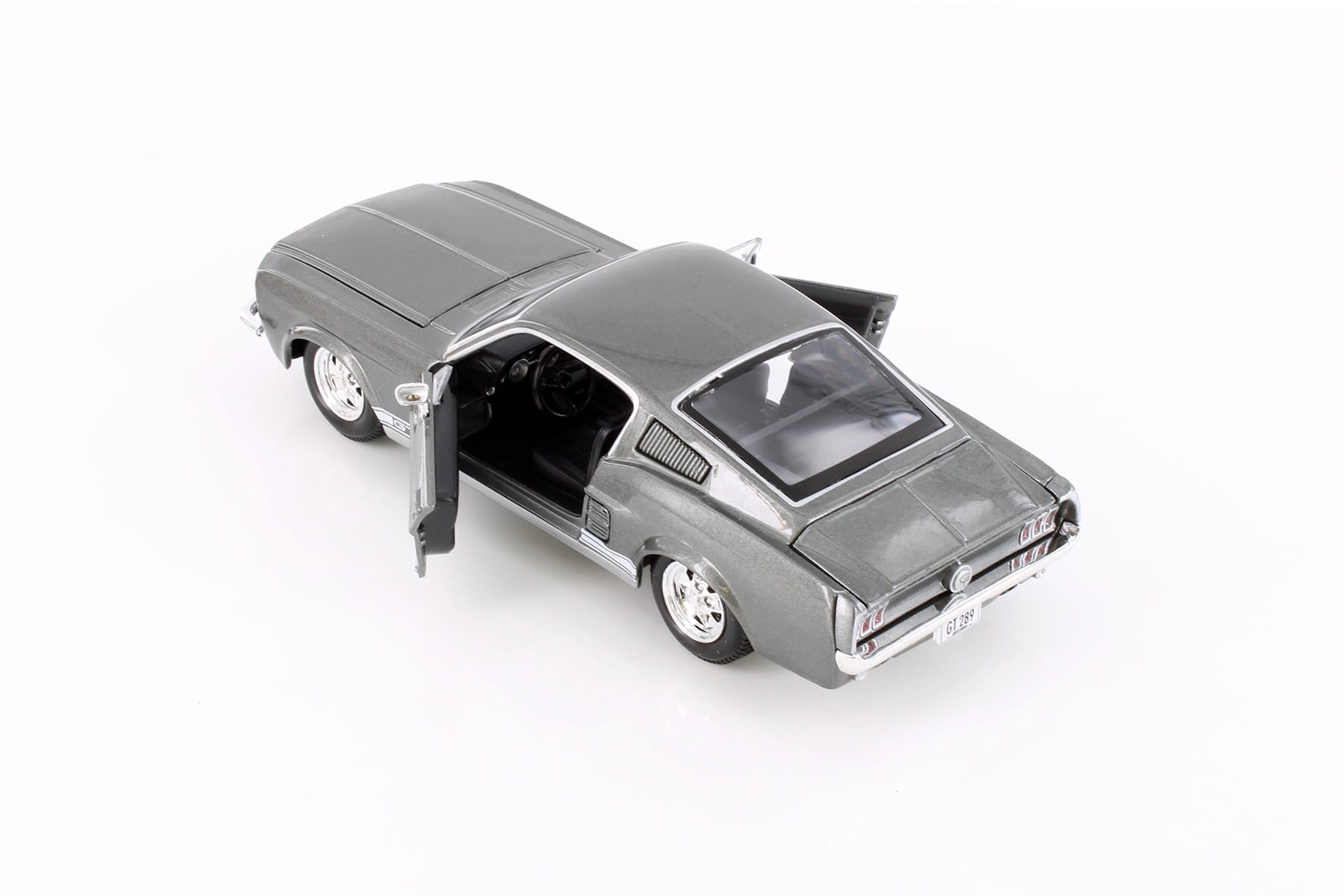 1967 Ford Mustang GT-500 Hard Top, Gray - Showcasts 37260 - 1/24 Scale Diecast Model Toy Car