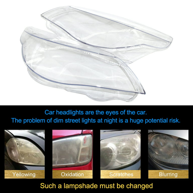 SCITOO Headlight Lenses Plastic Covers for BMW X5 E70 2008 2009