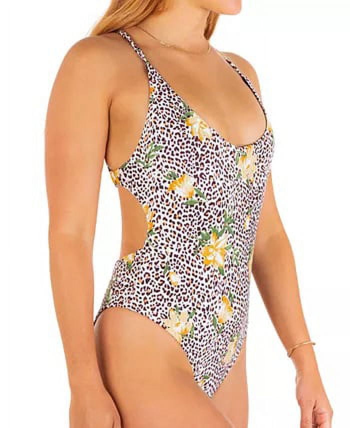 Hurley Junior's Printed One Piece Cheeky Swimsuit White Size