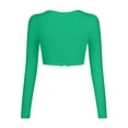 thumbnail image 4 of Timegard Hauts Courts pour Femmes Col en V Boutonné Manches Longues Ajusté Confortable Automne Tee Décontracté Sortie, 4 of 8
