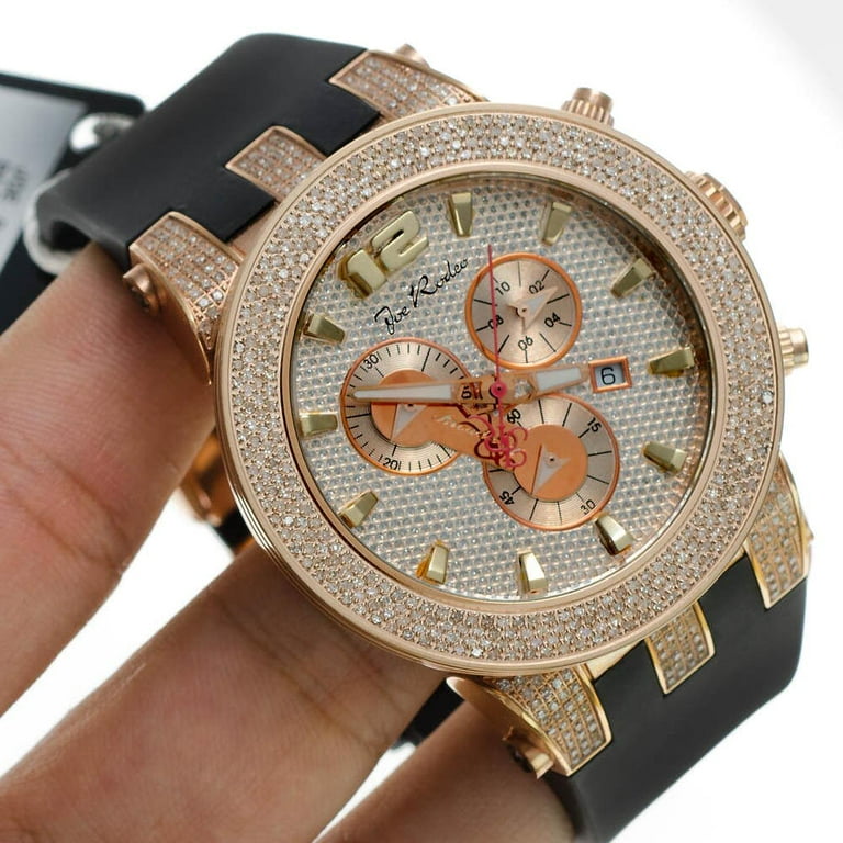 Rose Joe Rodeo Mens Diamond Watch Genuine Diamonds 5 ctw 45 mm size case Model Broadway Style JRBR6 Walmart
