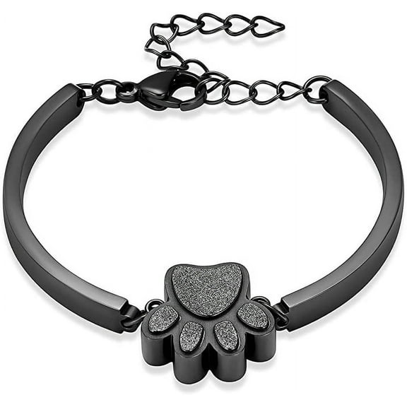 Pet Cremation Jewelry for Ashes for Dog/Cat Ashes Keepsake Urn Bracelet for Women Men Stainless Steel Remembrance Memorial Gift for Loss of Loved Furry Friend with Fill Kit and Gift Box