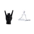 thumbnail image 1 of Estatua del gesto de la roca,Estatuas y figuras de dedos con gestos de música rock,Figura de escritorio,Escultura abstracta de pensador para decoración de oficina y hogar.,Figura decorativa, 1 of 8