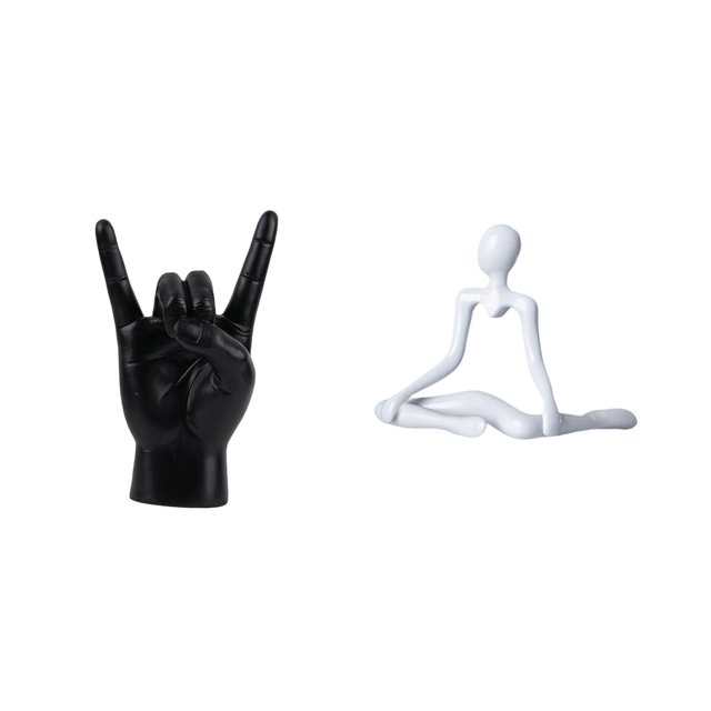 Estatua del gesto de la roca,Estatuas y figuras de dedos con gestos de música rock,Figura de escritorio,Escultura abstracta de pensador para decoración de oficina y hogar.,Figura decorativa