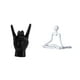 thumbnail image 1 of Estatua del gesto de la roca,Estatuas y figuras de dedos con gestos de música rock,Figura de escritorio,Escultura abstracta de pensador para decoración de oficina y hogar.,Figura decorativa, 1 of 8