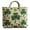 D, variant on Womens Quilted Duffel Bag Flowers Travel Handbags Shoulder Tote Bag Ladies Puffy Top Handle Satchel Overnight Bag