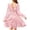 Light Pink, variant on Arshiner Big Girls Trendy Dresses Fall Long Sleeves Tie Back Solid Beach Dress