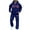 Dark Blue, variant on Sweatsuits for Men 2 Piece Zip Up Tracksuits Chicago Graphic Jogging Suits Long Sleeve Hoodies and Sweatpants Set Fall Outfits