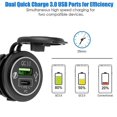 thumbnail image 3 of Dual USB Type C PD+QC3.0 Car Charger Socket LED USB Quick Charger Adapter compatible 12-24V Car Boat Marin_Perfect Gift, 3 of 5