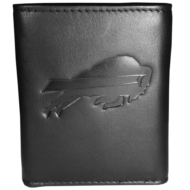 Siskiyou Sports NFL Buffalo Bills Embossed Leather Tri-fold Wallet, One Size, Black