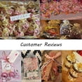 thumbnail image 4 of 100 bolsas de organza de 7 x 8 cm con estampado de corazón, color melocotón, para joyería, con cordón, para regalos de boda, dulces y regalos., 4 of 5