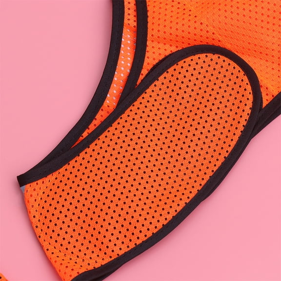 Toyvian High-Visibility Reflective Safety Vest in Bright Orange for Night Running, Outdoor Cycling, Traffic Control and Work
