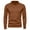 Coffee, variant on Fartey Mens Mock Neck Pullover Sweater Solid Color Slim Fit Crew Neck Sweaters Fall Winter Holiday Sweaters Casual Long Sleeve Knitted Jumpers