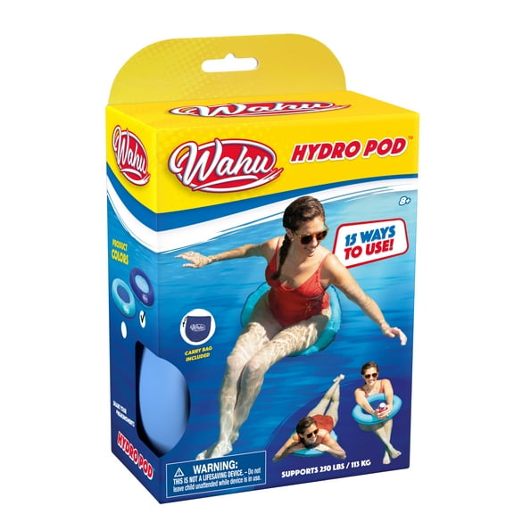 Wahu Hydro Pod Light Blue Float/Blue Mesh - Versatile Pool & Beach Float, Use 15 Ways