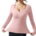 thumbnail image 2 of DuoJiaJ Women's Thermal Underwear Brushed Long Underwear Set Cold Weather Pajama Tops Women's Thermal Underwear Set -Lined Pink M, 2 of 4