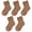 Brown, variant on OYXSER 5 Pairs Womens Solid Mid Calf Socks, Elastic Cuff Warm Soft Fit Suitable for All-Day Wear