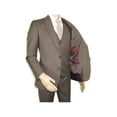 thumbnail image 6 of Men Suit BERLUSCONI Turkey 100% Italian Wool Super 180's 3pc Vested #Ber6 Brown, 6 of 11