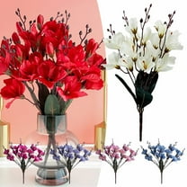 1*Simulation Flower Clearance! Nomeni Artificial Magnolia Single Small Flower Blue, Fake Flowers Promotion Sale! Blue