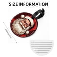 thumbnail image 5 of Santa Claus 2pcs PU Leather Round Bag Tags Suitcase Handbag Tags with Privacy Cover and Name ID Tag for Travel Luggage, Handbags, Backpacks, School Bags, 5 of 6