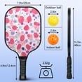 thumbnail image 3 of Pickleball Paddles Set Of 1, Fiberglass Surface, Animal, Leopard Print, 1 Paddle, 2 Balls & Bag, 3 of 5