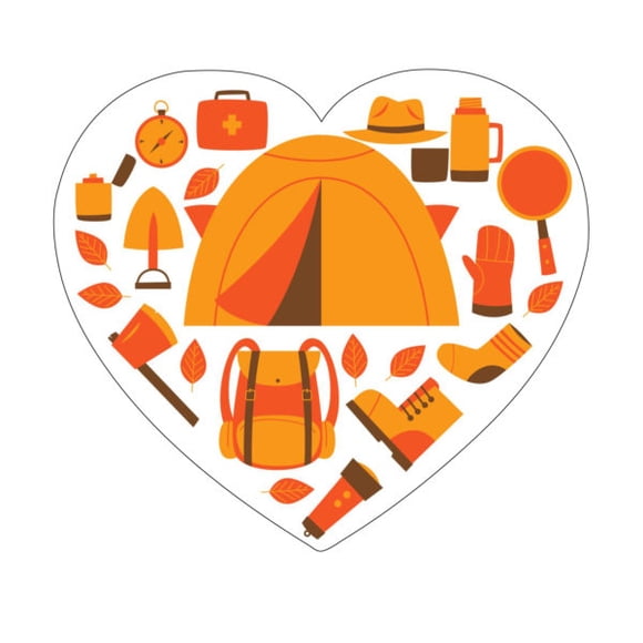 5" Happy Camper Camping Equipment Vinyl Sticker
