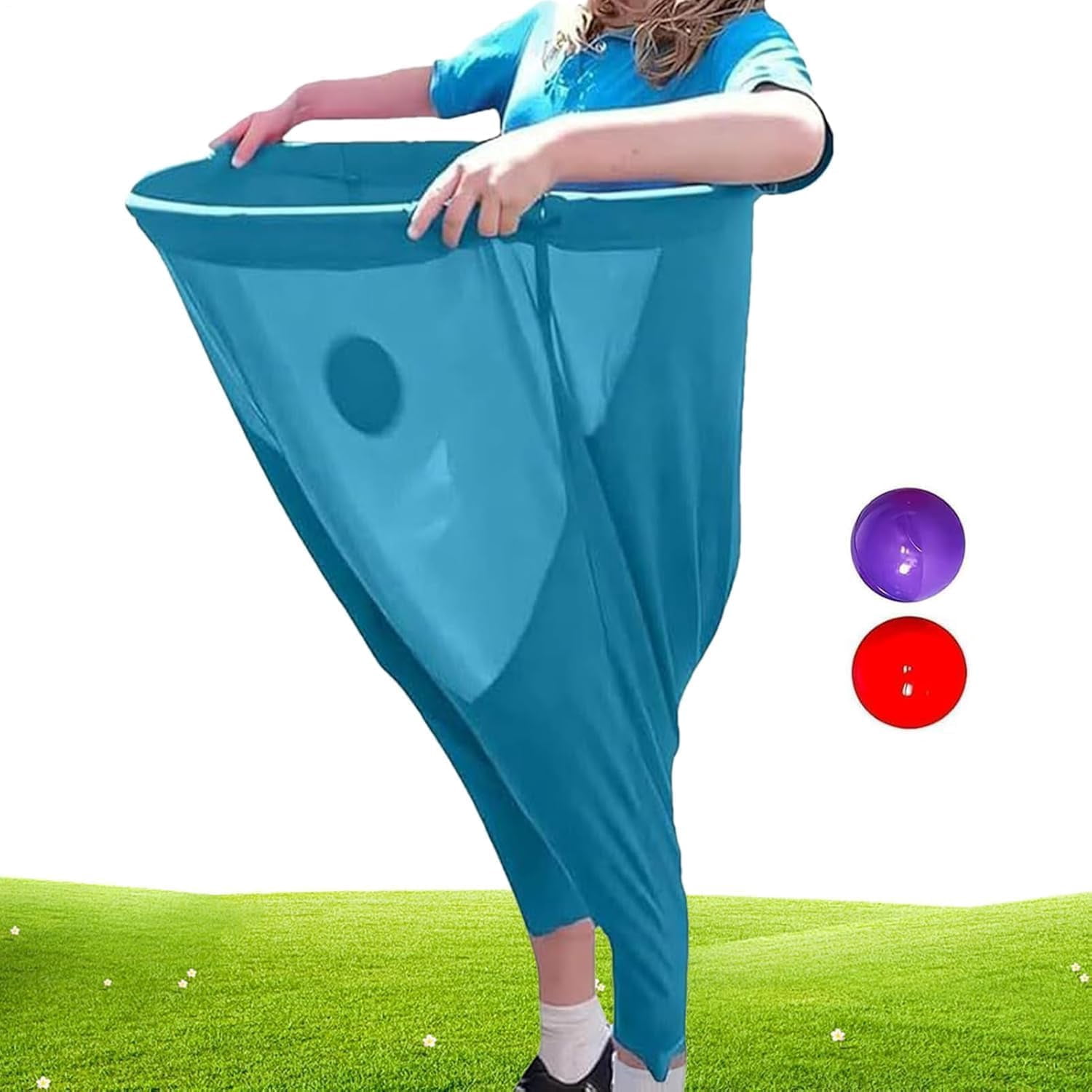 Granny Pants Yard Game, Oversized Granny Pants Outdoor Game for Adults, 8 Elastic Balls+Pump, Perfect for Family Reunion Games, Backyard Gatherings & Team Games