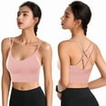 thumbnail image 2 of Fewfanhot Woman Strappy Sports Bras Wireless Quick-Dry Sexy Crisscross Shockproof for Running Fitness, 2 of 8