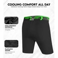 thumbnail image 5 of Exxact Sports Youth Compression Shorts with Soft Athletic Cup for Baseball Football Hockey, Boys Cup Underwear with Cup - (Pack Of 2, YXS, Black), 5 of 7