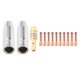 thumbnail image 3 of 13 piezas de consumibles para soplete de soldadura 14AK, soporte de boquilla de gas para soplete MIG de 0,9 mm, soplete de soldadura MIG 15AK, 3 of 8