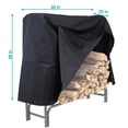 thumbnail image 4 of Sunnydaze Polyester Robuste Résistant aux Intempéries pour l'Extérieur avec Endos en PVC, Housse pour Support de Bûches de Bois de Chauffage - 4 Pieds - Noir, 4 of 10