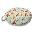 thumbnail image 1 of Bird Round Floor Cushion with Handle, Colorful Interpretation of Flying Creatures Pattern Symbolizing Freedom, Pillow for Living Room & Dorms, 18" Round, Eggshell and Multicolor, by Ambesonne, 1 of 4