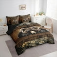 thumbnail image 3 of Castle Fairy Wildlife Bear Twin Bedding Sets 7-Piece for Teens Adults,Jungle Animal Bedding Comforter Set Microfiber,Vintage Cabin Aesthetic Breathable Sheet Sets,Lightweight Room Decor,Reversible, 3 of 8