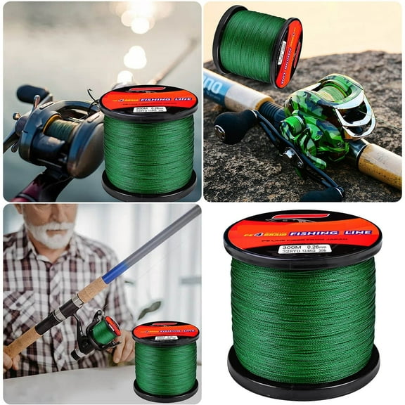 Fishing Gear High-Strength Line for Rock and Sea Fishing 3 lb Test Green Main Line with Fade- Color -Free Performance for Fresh and Saltwater Angling