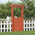 thumbnail image 3 of Wooden Garden Arbor with Gate and Trellis, Outdoor Arch Trellis for Climbing Plants and Plant Stand, Ideal for Yard and Garden Decoration, 3 of 7