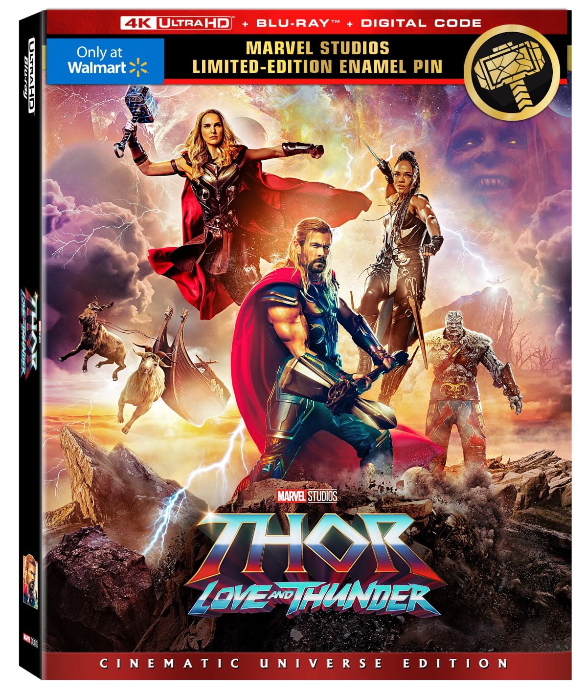 Premedicación Hollywood rango Thor: Love and Thunder (Walmart Exclusive) (4K Ultra HD + Blu-ray + Digital  Code) Limited Edition Collectable Pin - Walmart.com