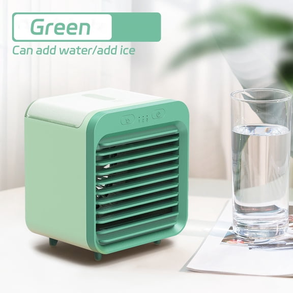 USB Rechargeable Evaporative Air Cooler - Personal Mini AC Fan with Quiet Operation, Fast Cooling & Humidifying, Ideal for Bedroom, Office, Travel)