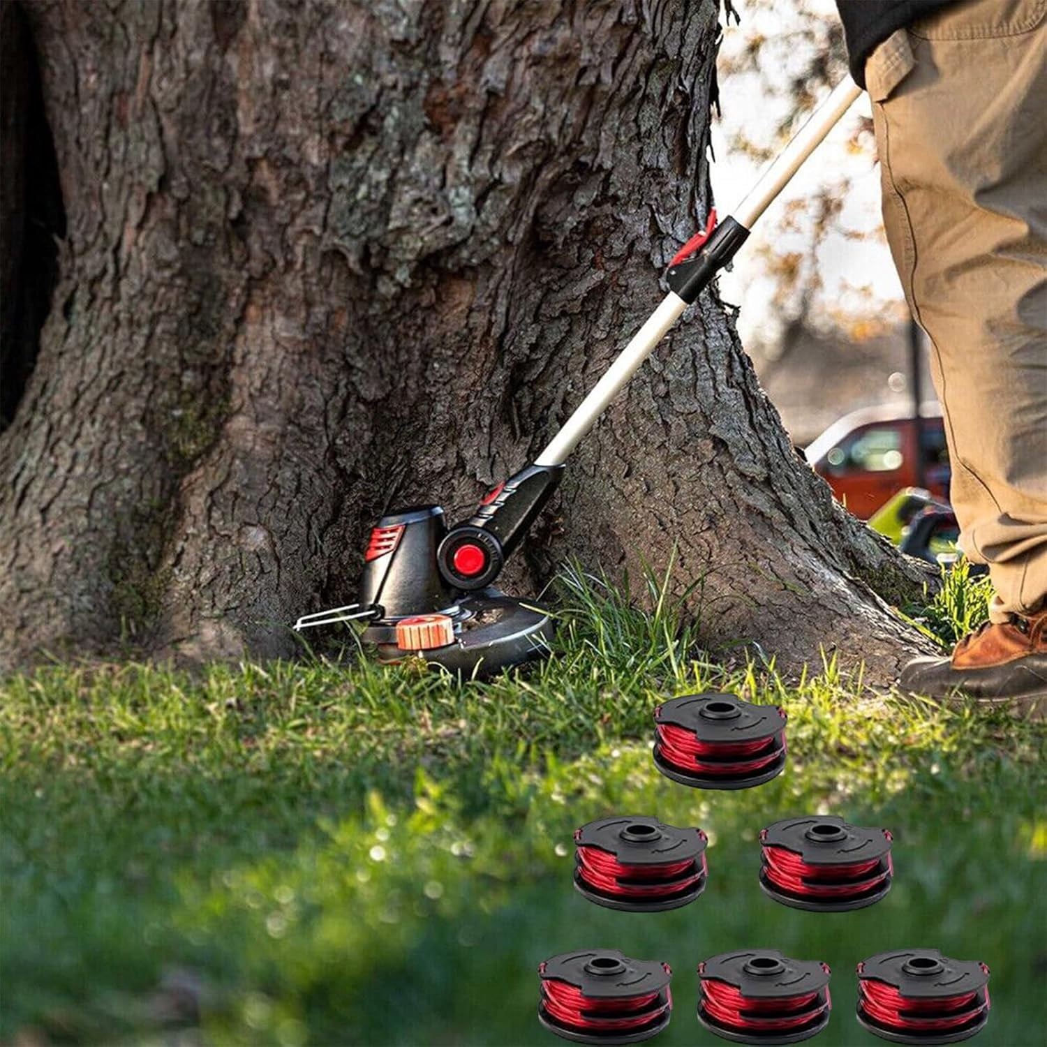 Ersatzspule Für Rasentrimmer – 0,065 Zoll, Kompatibel Mit Hyper Tough GT500WU, WORX WG105 Usw.