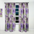 thumbnail image 2 of Designart 'Purple Fantasy Flowers Retro Pattern' Mid-Century Modern Curtain Panel, 2 of 5