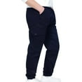 thumbnail image 4 of QQAMB Boys Stretch Cargo Pants Kids Elastic Waist Solid Color Straight Leg School Youth Joggers Pants,11 Years, 4 of 8