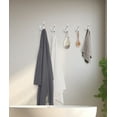 thumbnail image 2 of 6 Pack Silver Coat Hooks Wall Mount, Heavy Duty Wall Hooks for Hanging, Backpack Hooks for Wall, Metal Towel Hooks for Hanging Hat, Purse, Robe, 2 of 8