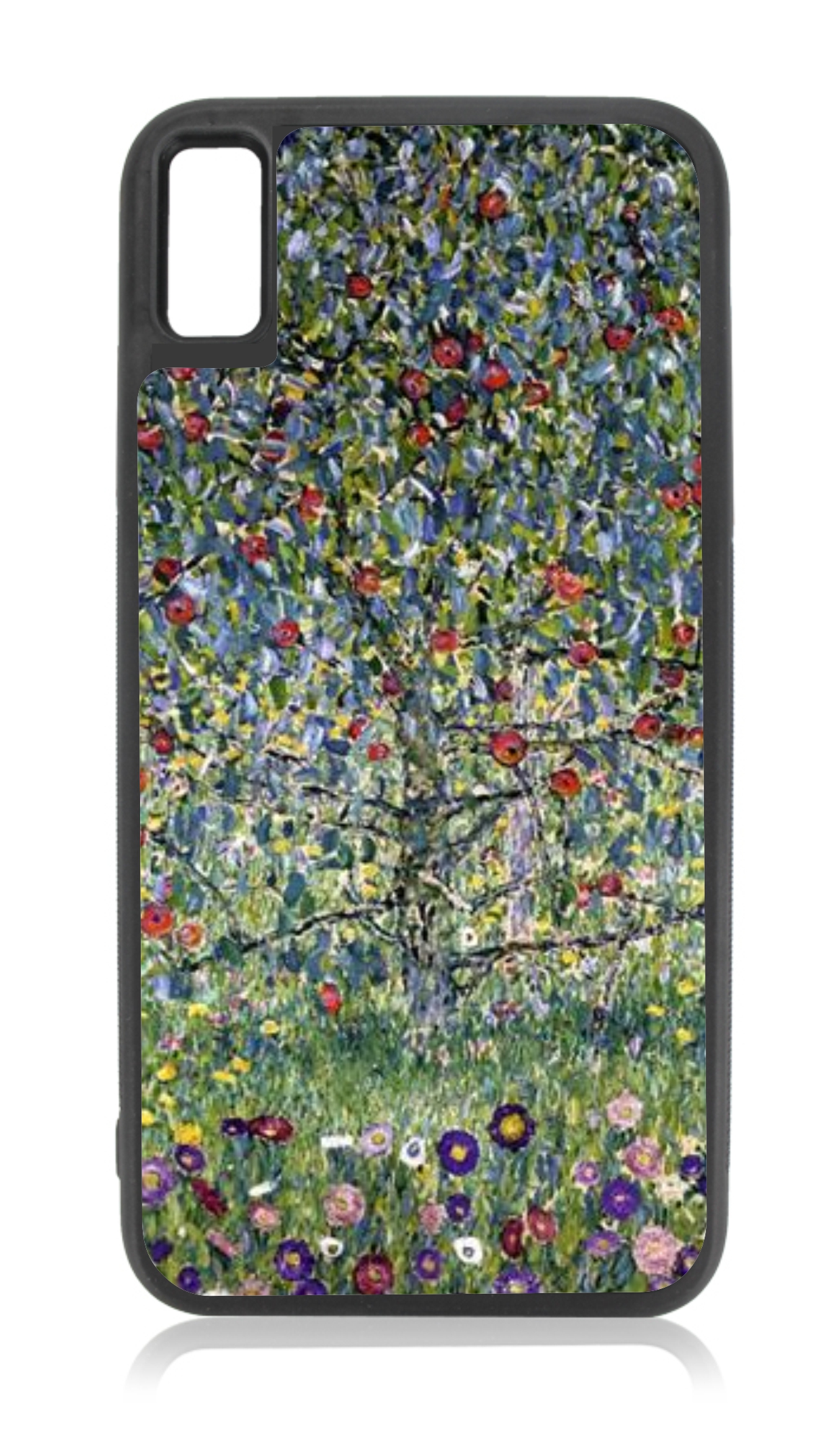 Artist Gustav Klimt's Apple Tree Painting iPhone 10 xr Tree Case Black Rubber Case for iPhone XR - iPhone XR Phone Case - iPhone XR Accessories - image 1 of 1