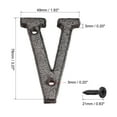 thumbnail image 2 of Unique Bargains 3 Inch Cast Iron House Letter Mailbox Address Sign Letter V, 2 of 5