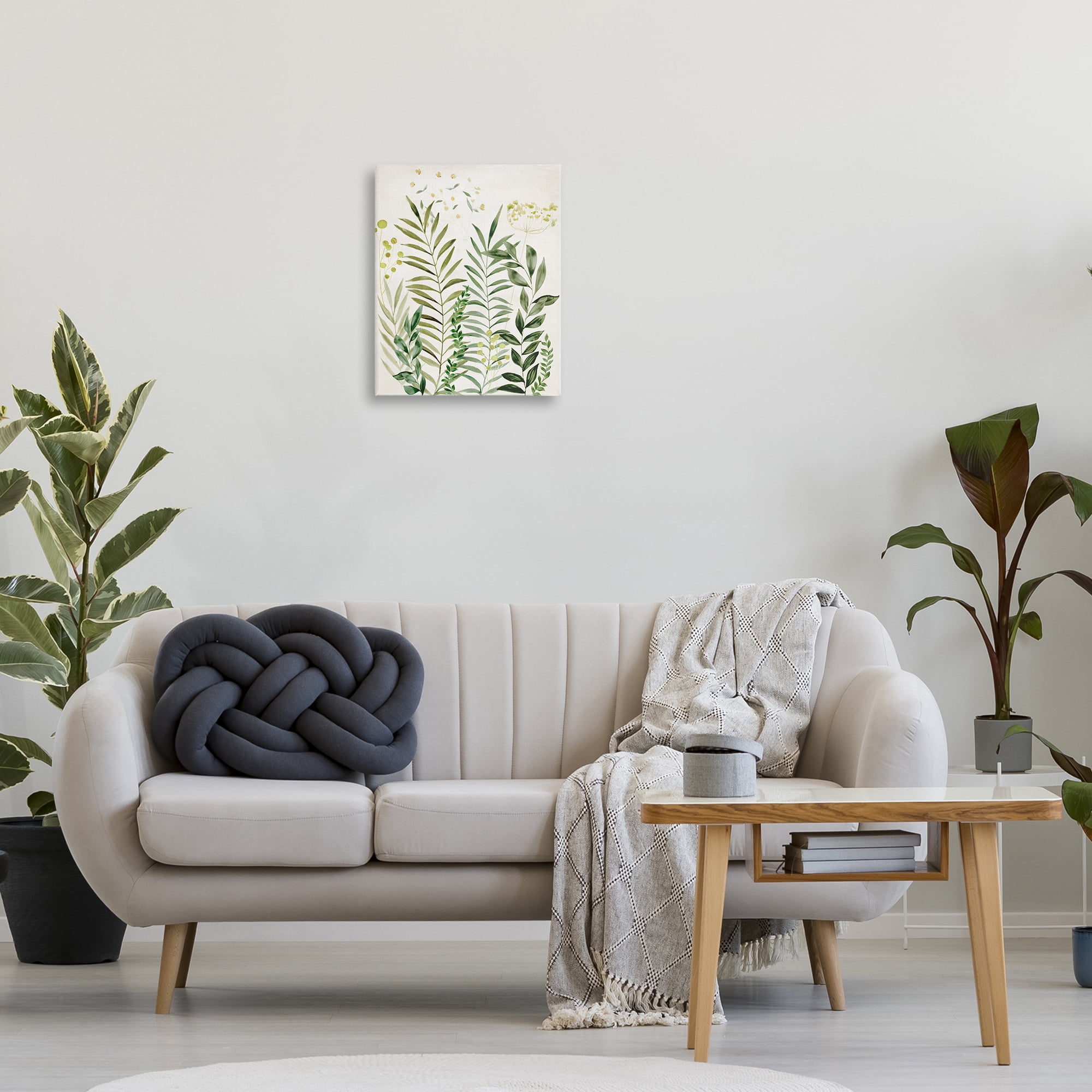 Stupell Industries Delicate Herbs & Leaves Plants & Flowers Painting Wrapped Canvas Art Print Wall Art, 16 x 20