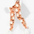 thumbnail image 5 of Odeerbi Toddler Girls Leggings Halloween Ghost Print Stretchy Tights Pants 3-8 Years Kids Soft Comfortable Ankle Length Printed Leggings Orange, 5 of 5